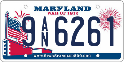 MD license plate 9AN6261