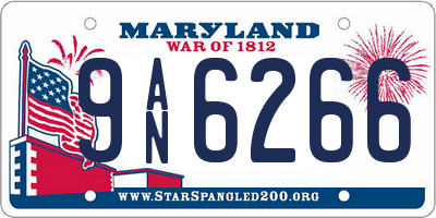 MD license plate 9AN6266