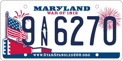 MD license plate 9AN6270