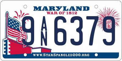 MD license plate 9AN6379