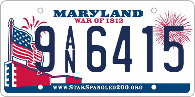 MD license plate 9AN6415