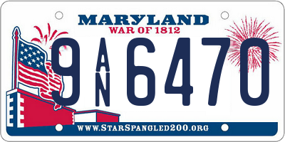 MD license plate 9AN6470
