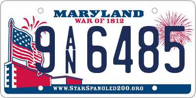 MD license plate 9AN6485