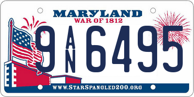 MD license plate 9AN6495