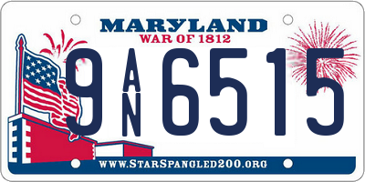 MD license plate 9AN6515