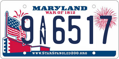 MD license plate 9AN6517