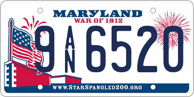 MD license plate 9AN6520