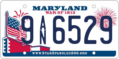 MD license plate 9AN6529