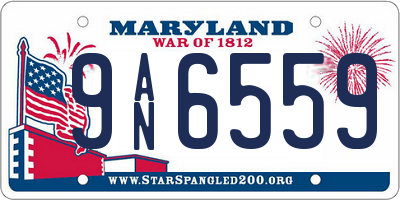 MD license plate 9AN6559