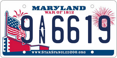 MD license plate 9AN6619