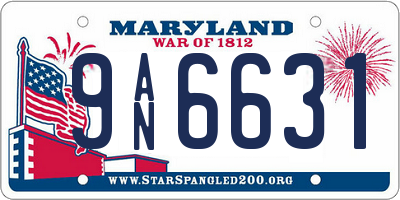 MD license plate 9AN6631