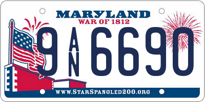 MD license plate 9AN6690