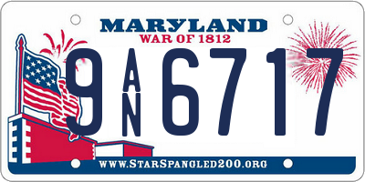 MD license plate 9AN6717