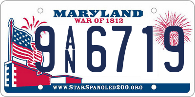 MD license plate 9AN6719