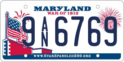 MD license plate 9AN6769