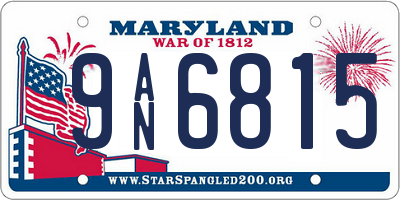 MD license plate 9AN6815