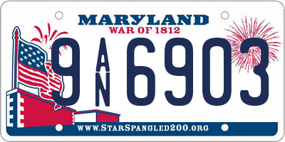 MD license plate 9AN6903