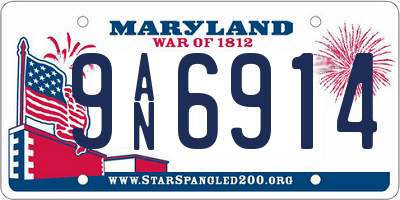 MD license plate 9AN6914