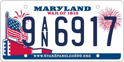 MD license plate 9AN6917