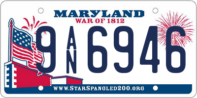 MD license plate 9AN6946