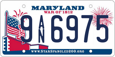 MD license plate 9AN6975
