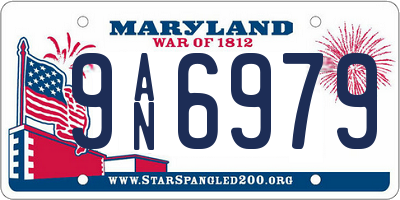 MD license plate 9AN6979