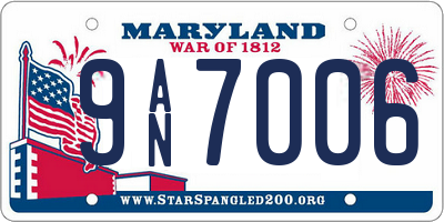 MD license plate 9AN7006