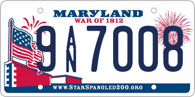 MD license plate 9AN7008