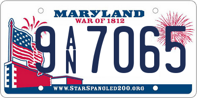 MD license plate 9AN7065