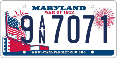 MD license plate 9AN7071