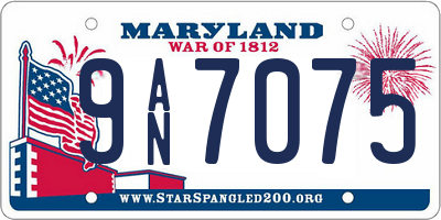 MD license plate 9AN7075