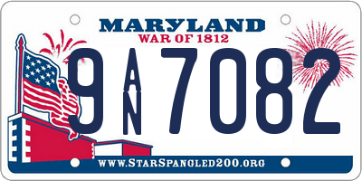 MD license plate 9AN7082