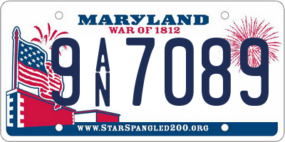 MD license plate 9AN7089