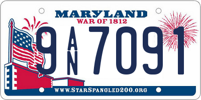 MD license plate 9AN7091