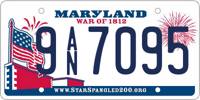 MD license plate 9AN7095