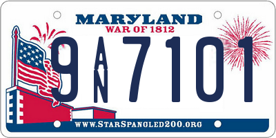 MD license plate 9AN7101