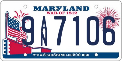 MD license plate 9AN7106