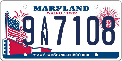 MD license plate 9AN7108