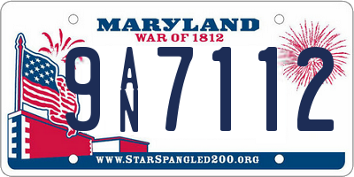 MD license plate 9AN7112