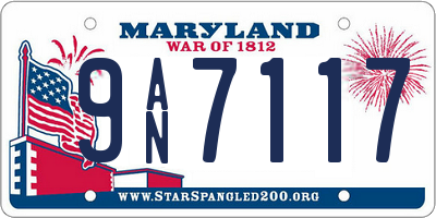 MD license plate 9AN7117