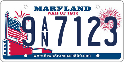 MD license plate 9AN7123