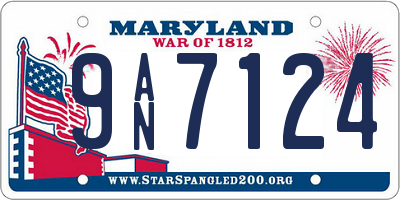 MD license plate 9AN7124