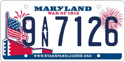 MD license plate 9AN7126