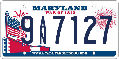 MD license plate 9AN7127