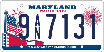 MD license plate 9AN7131
