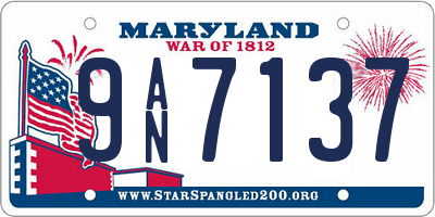 MD license plate 9AN7137