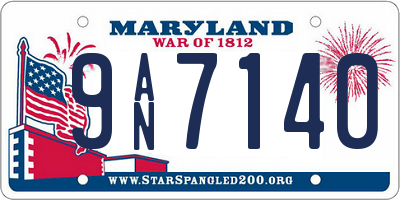 MD license plate 9AN7140