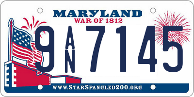 MD license plate 9AN7145