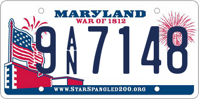 MD license plate 9AN7148