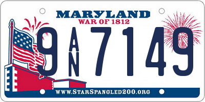 MD license plate 9AN7149